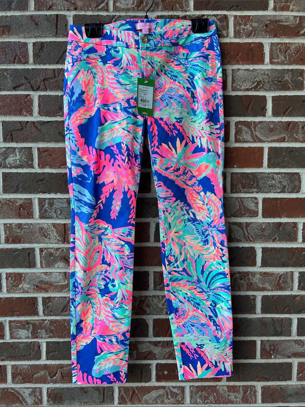 Lilly Pulitzer Neon Tropical Print ankle pant - sunset safari